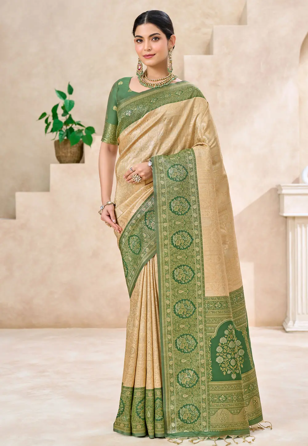 Green Kanjivaram Silk Saree 334361