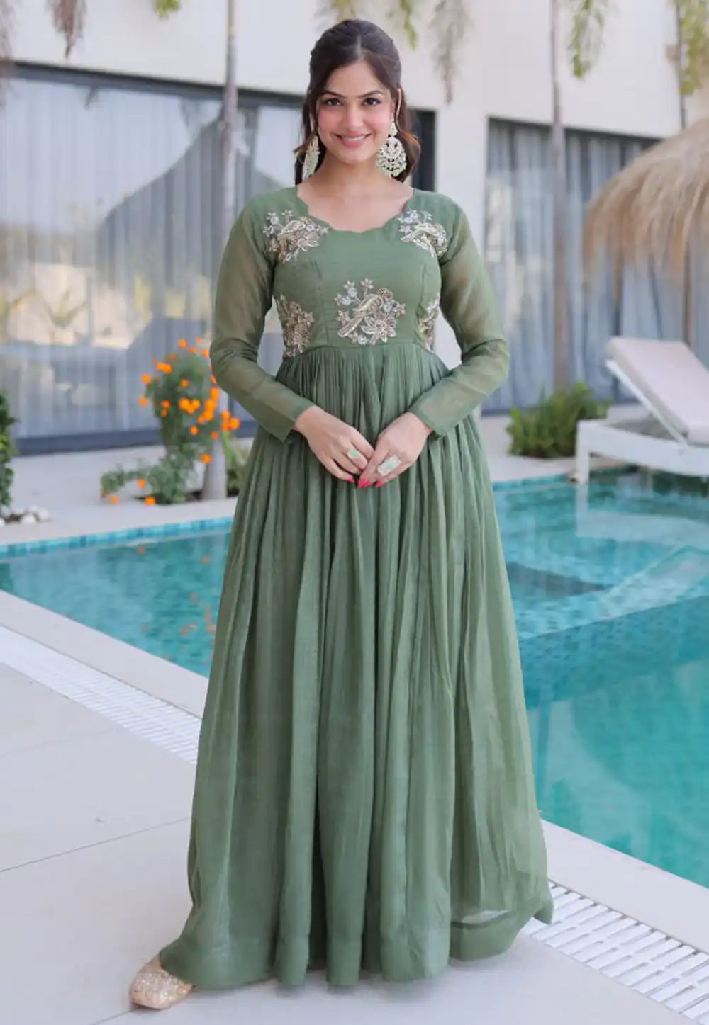 Green Silk Gown 325960