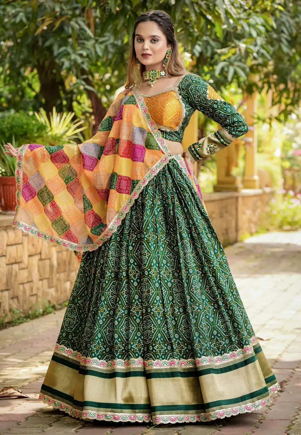 Green Silk Lehenga Choli 314961
