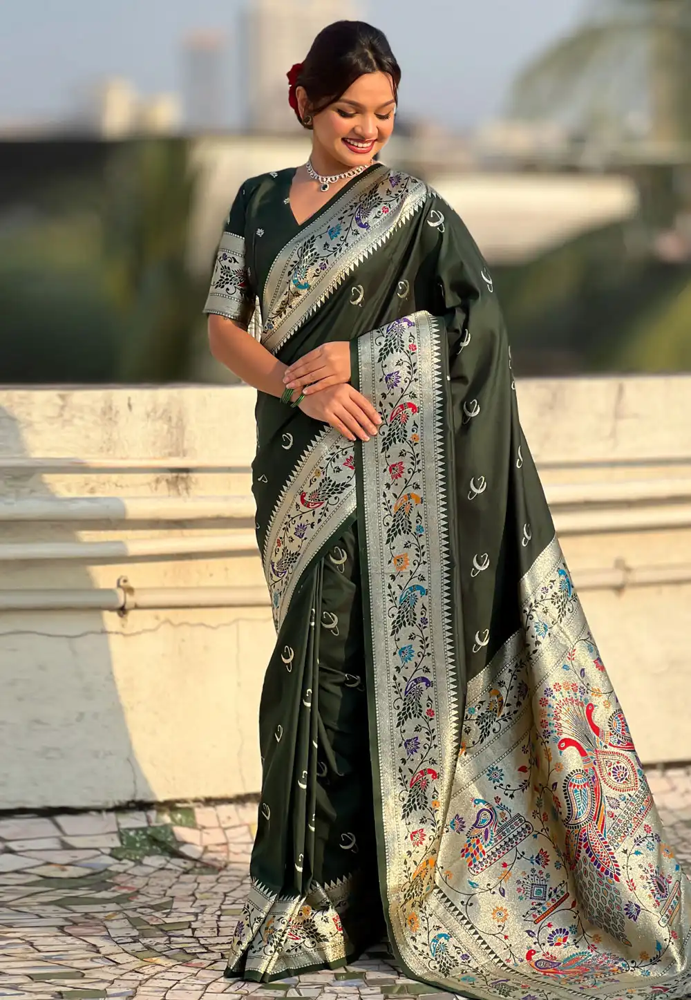 Green Silk Paithani Saree 320667