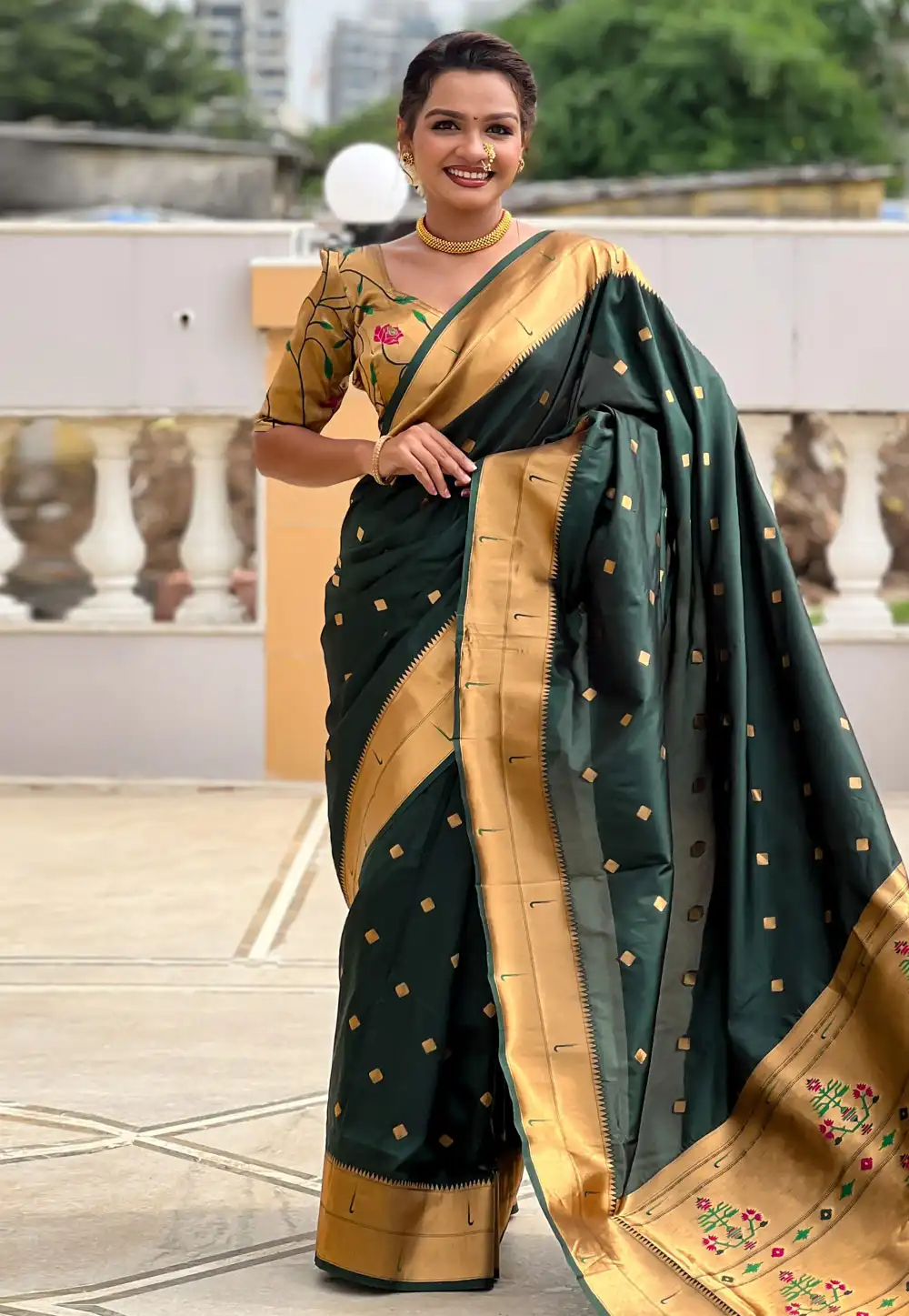 Green Silk Paithani Saree 314742