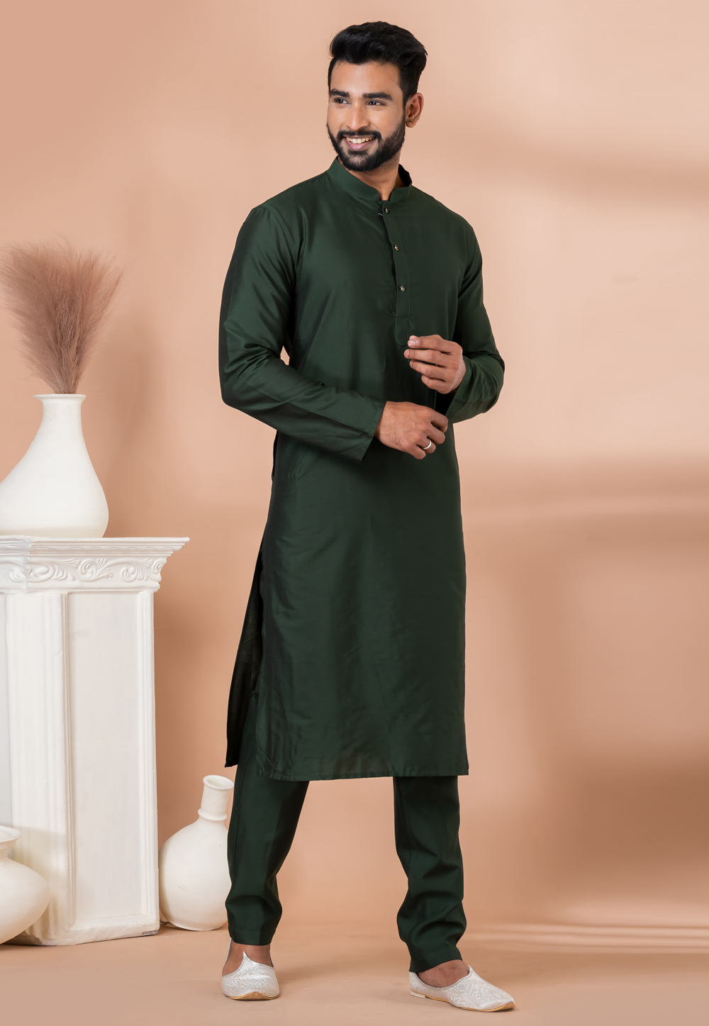 Green Viscose Kurta Pajama 282543
