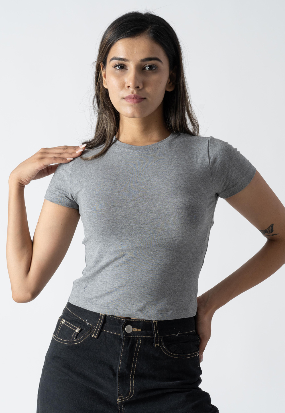 Grey Cotton Top 313283