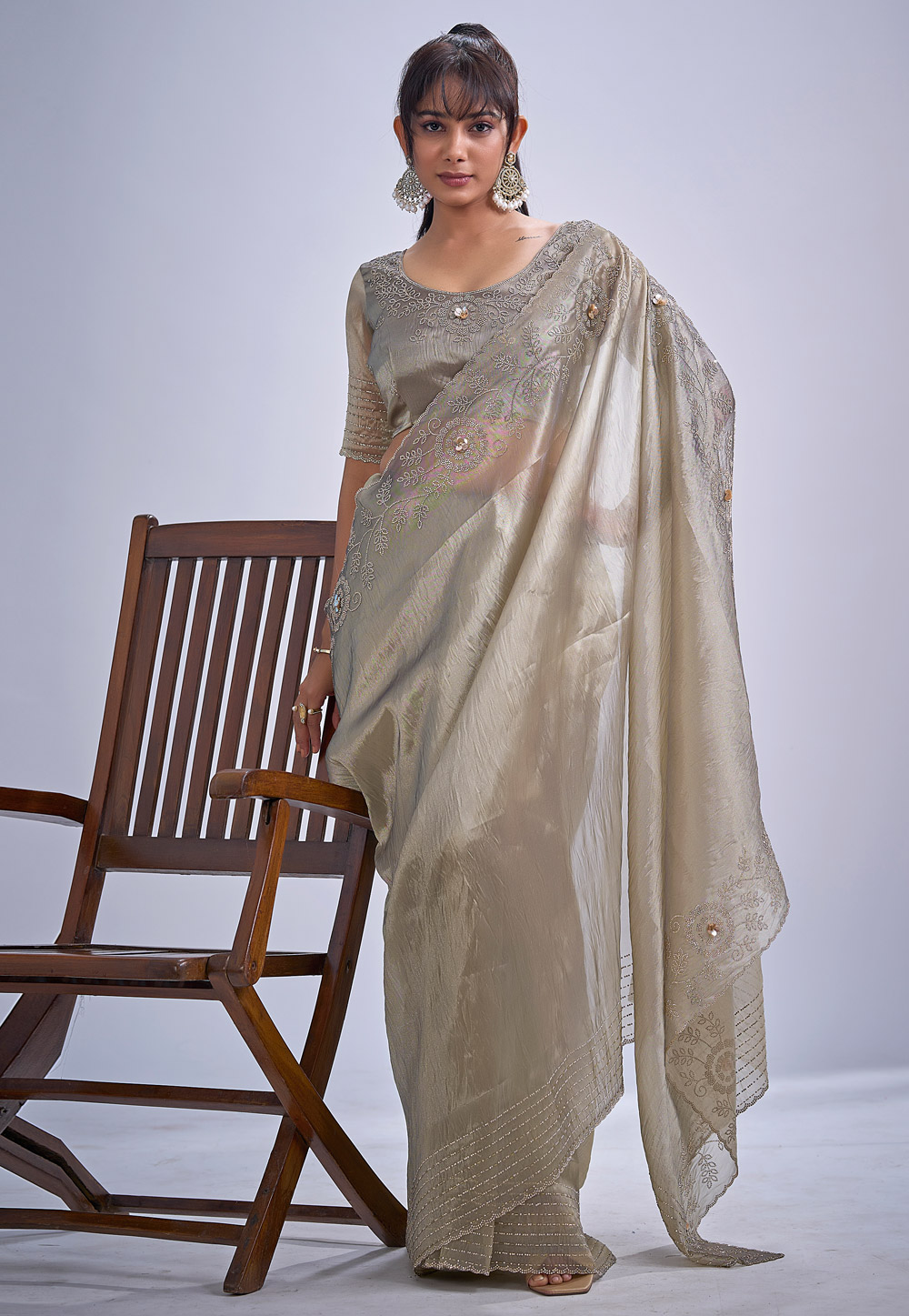 Grey Kanjivaram Silk Saree 327802