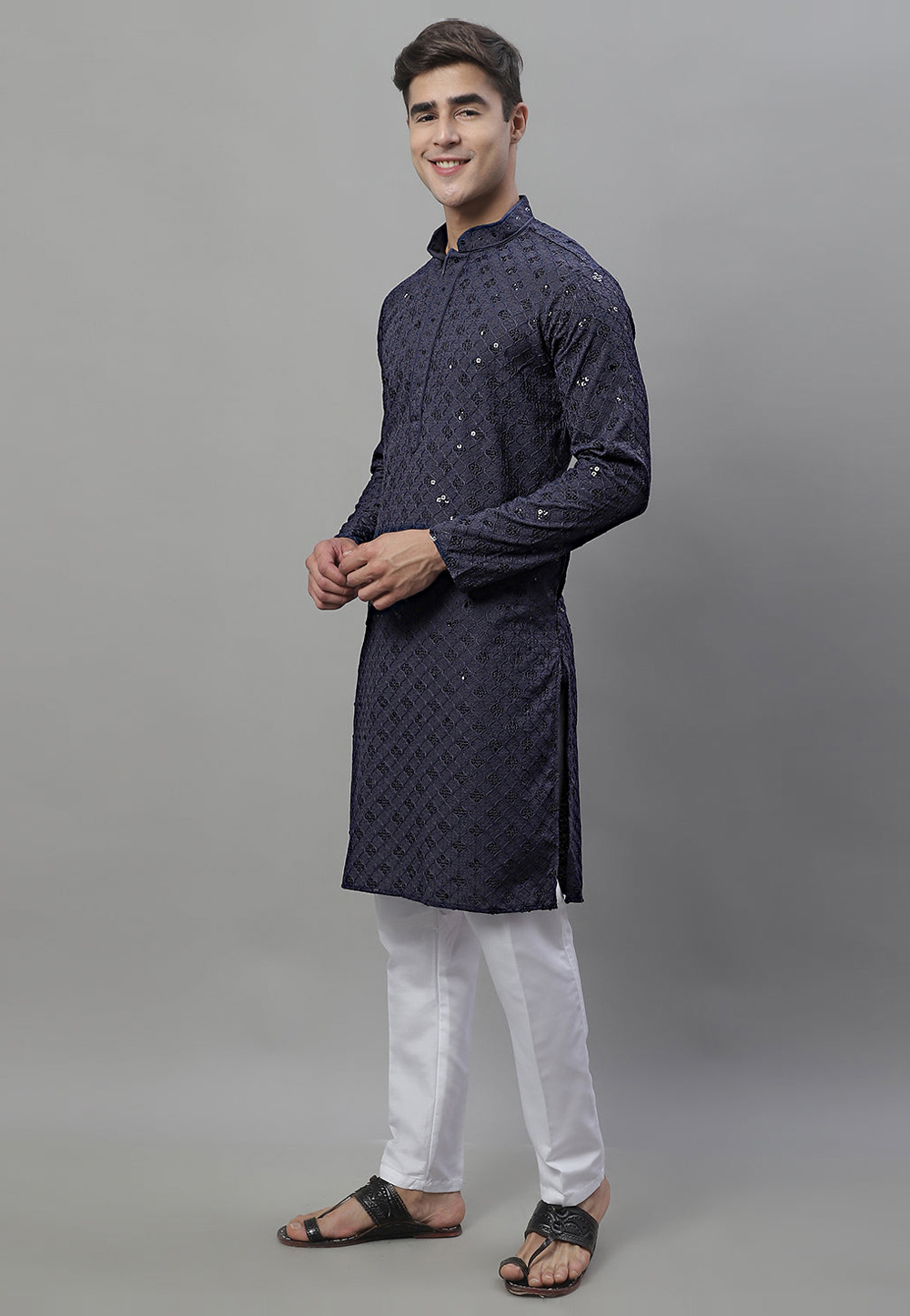 Grey Rayon Kurta Pajama 281695