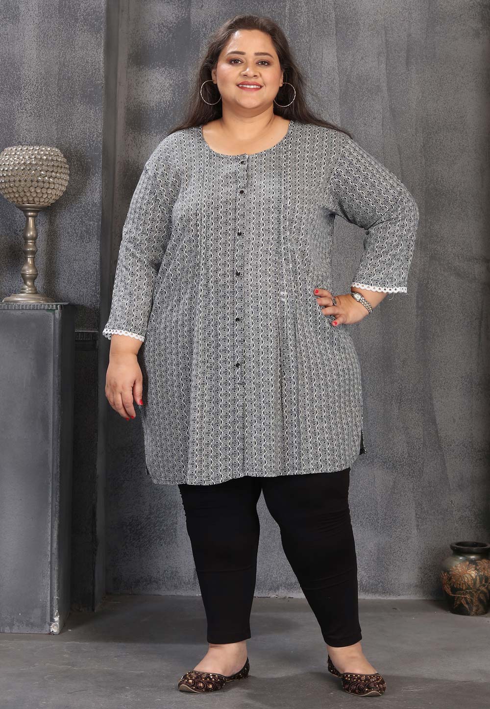 Grey Rayon Tunic 319485