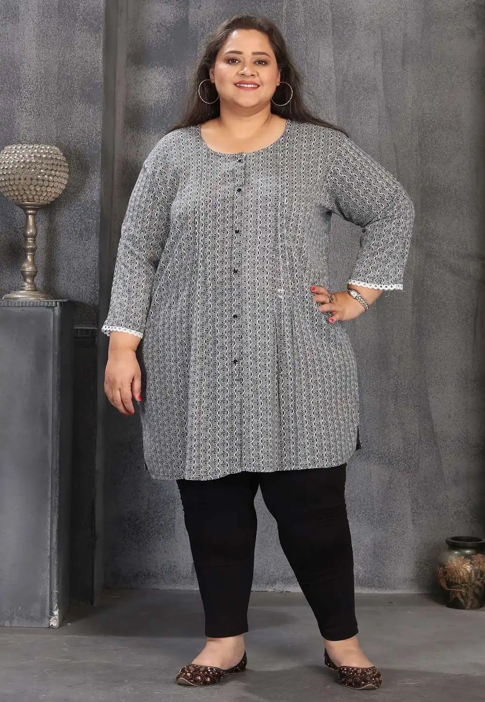 Grey Rayon Tunic 319485