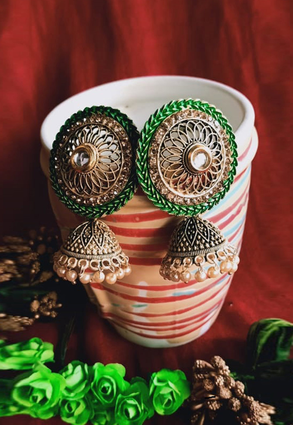 Green Copper Earrings 196597