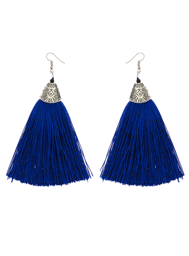 Blue Thread Earrings 126378
