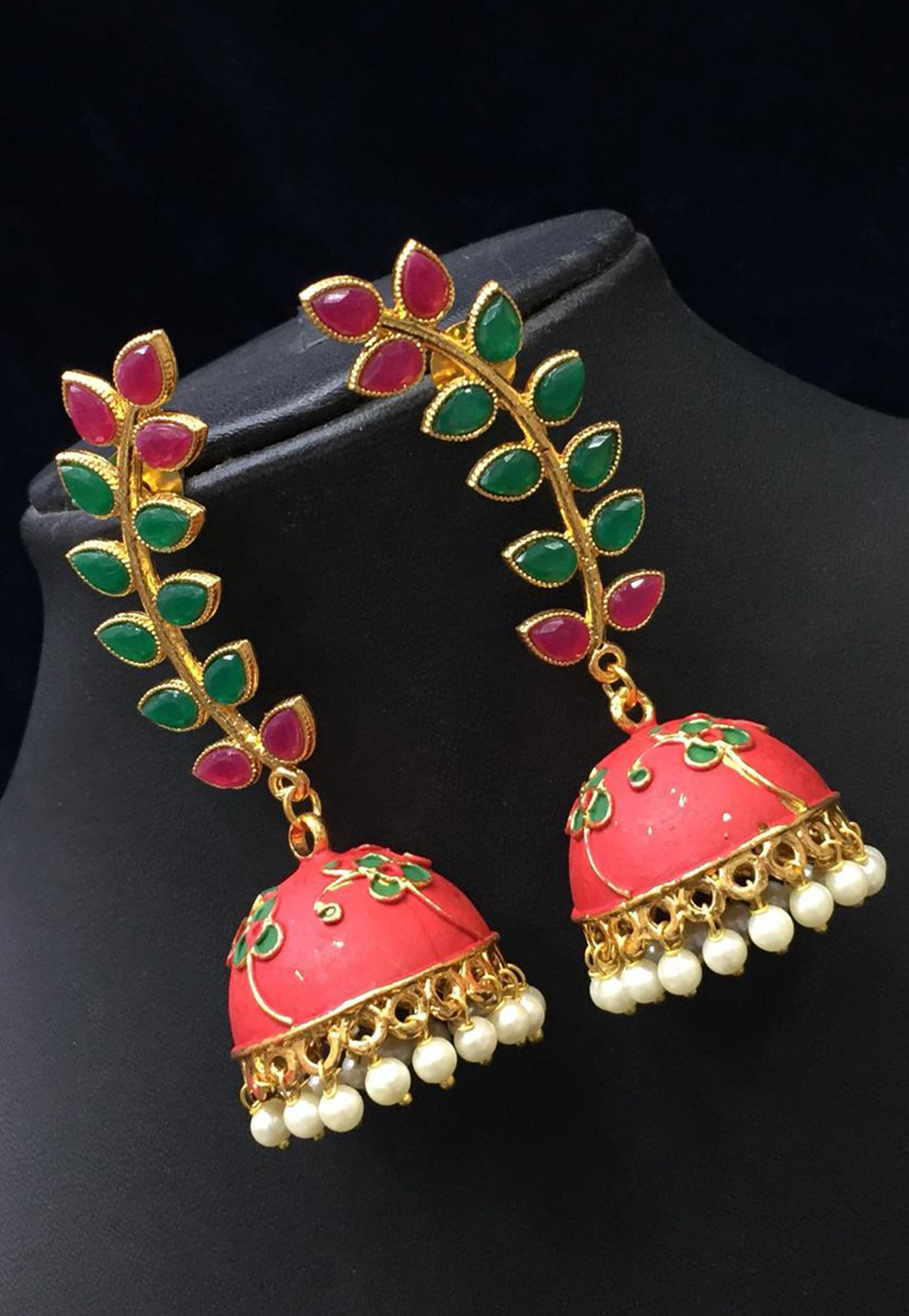 Pink Copper Pearl Earrings 158709
