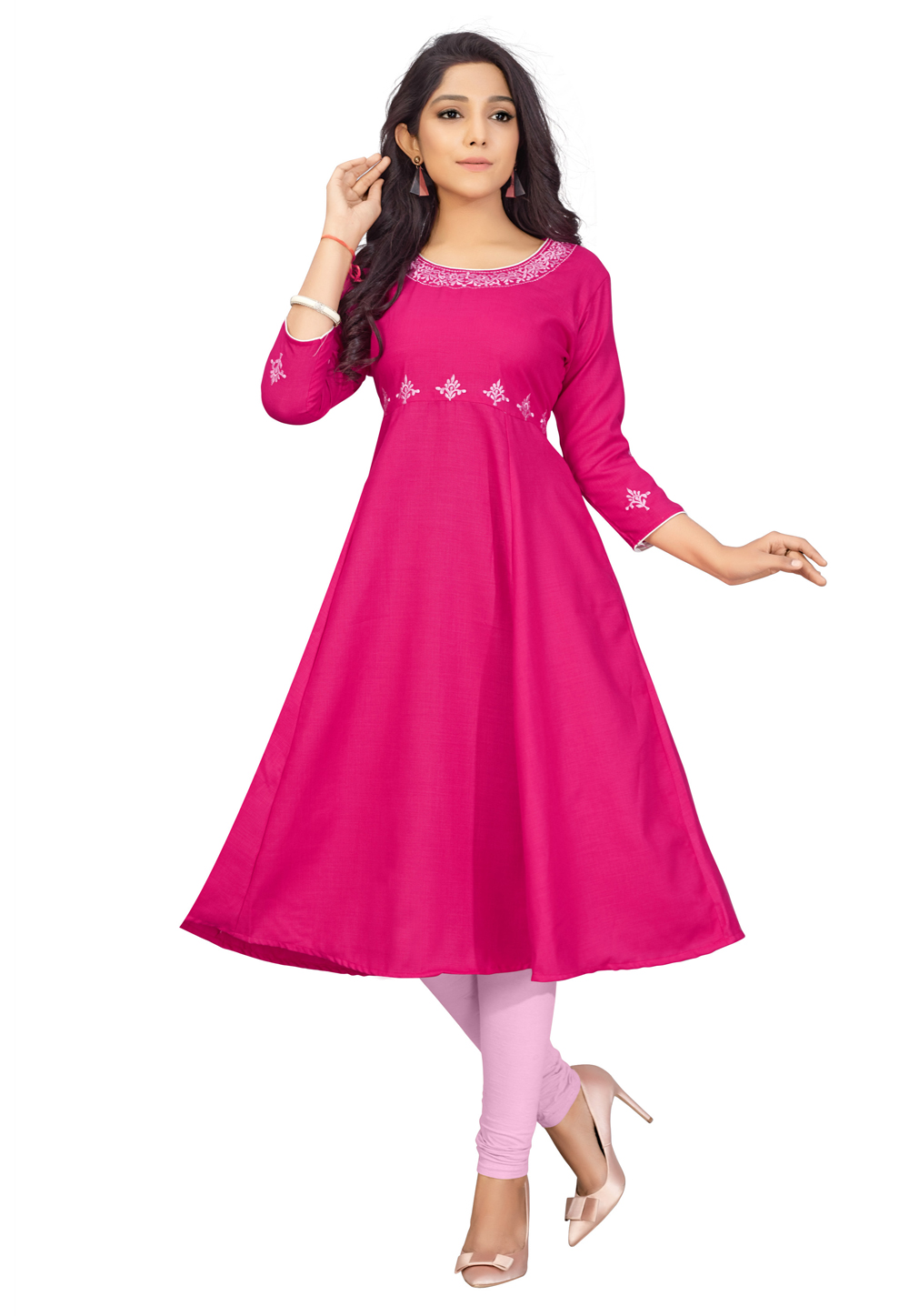 Magenta Cotton Readymade Tunic 213297