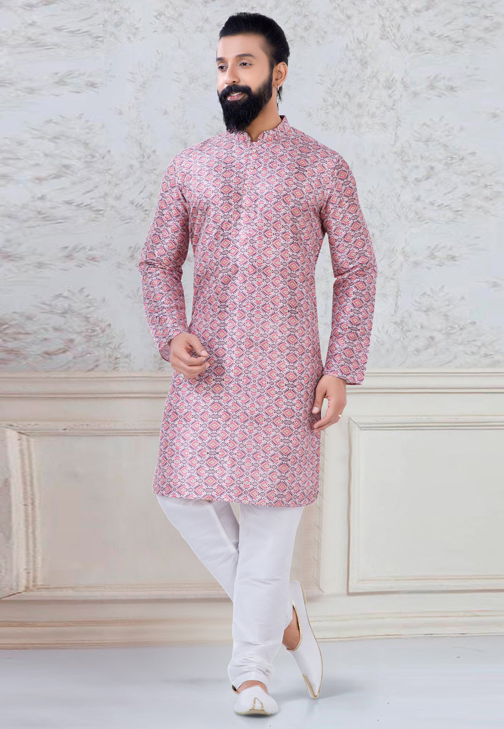 Pink Silk Kurta Pajama 245457