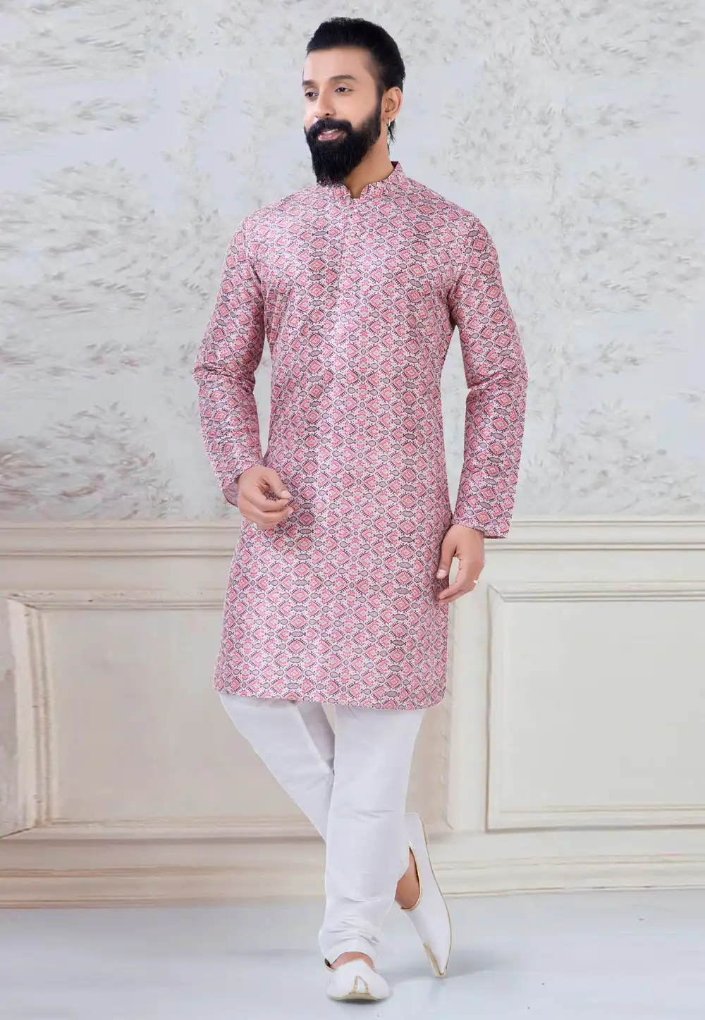 Pink Silk Kurta Pajama 245457