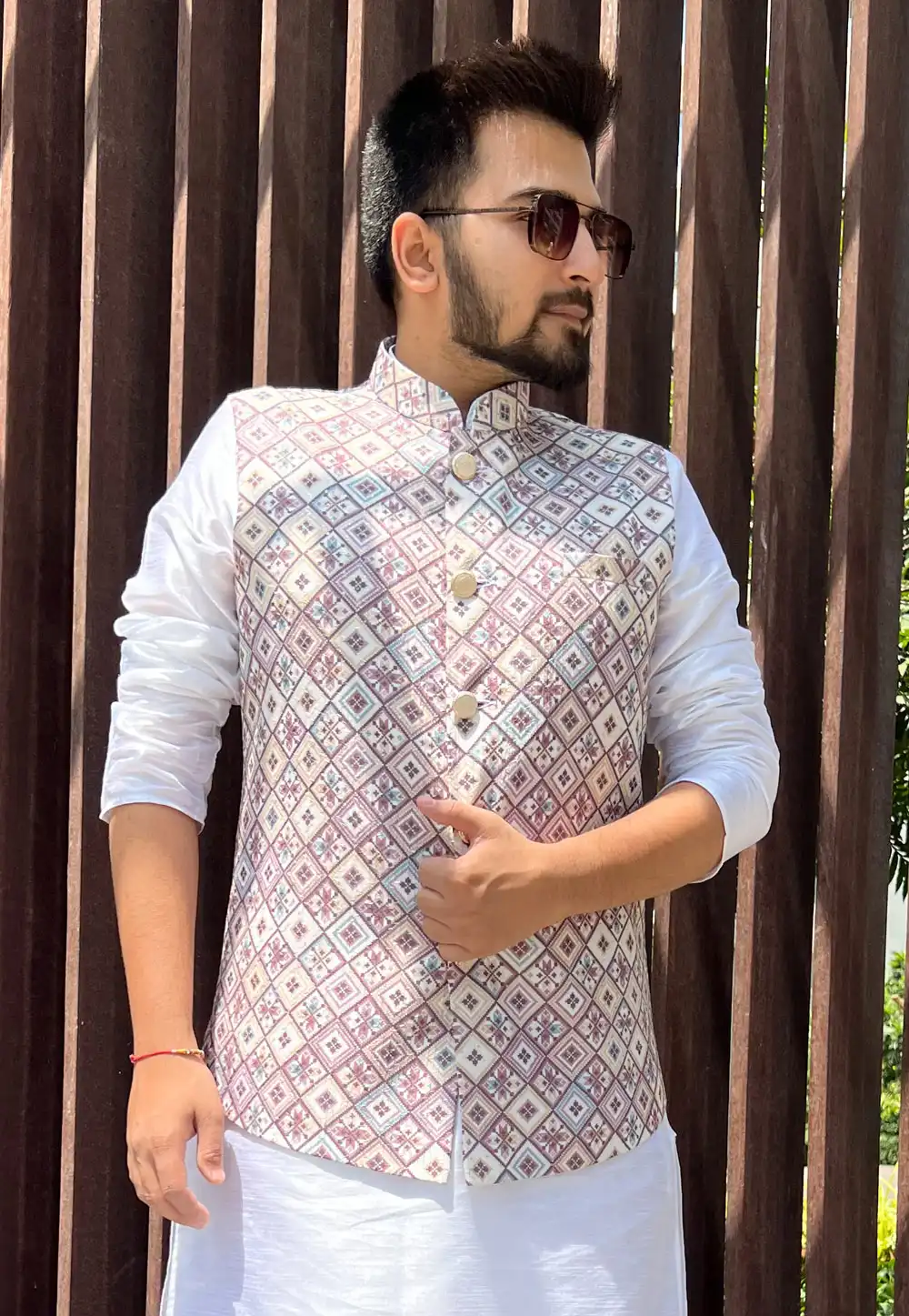 Cream Soft Cotton Nehru Jacket  262368