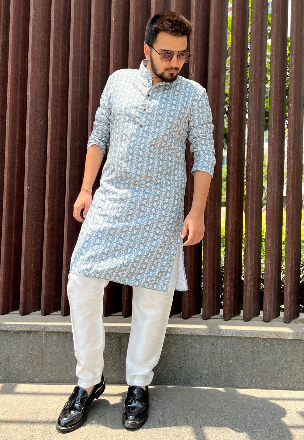 Grey Soft Cotton Kurta Pajama 262372