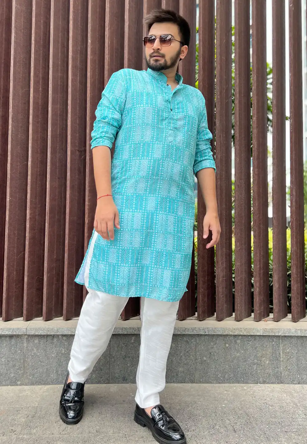Aqua Soft Cotton Kurta Pajama 262376
