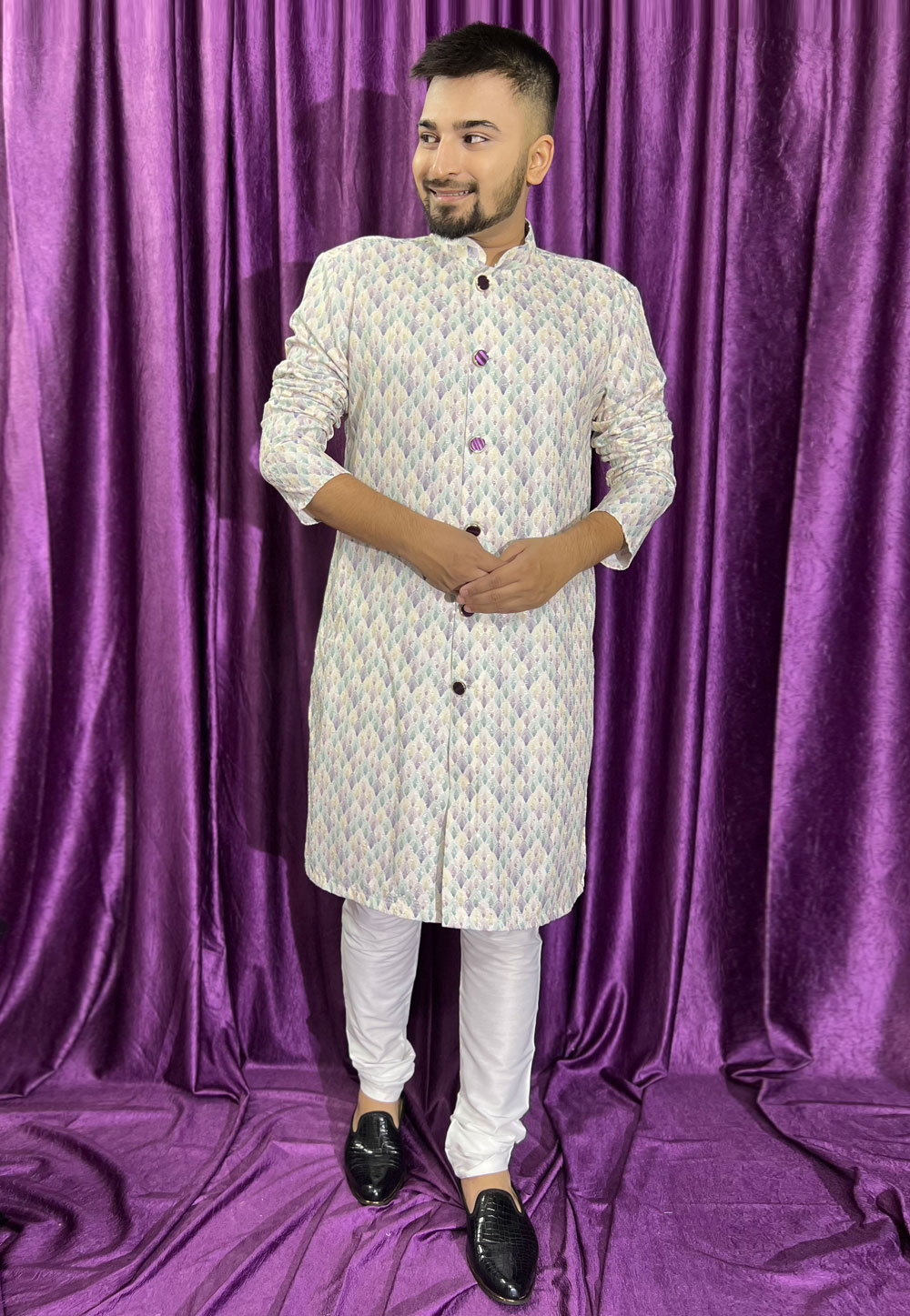 Cream Cotton Kurta Pajama 271275