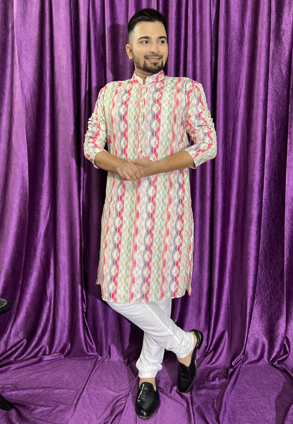 Cream Cotton Kurta Pajama 271285