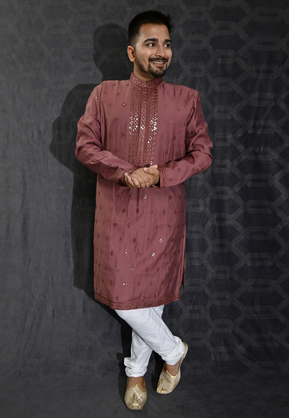 Pink Cotton Silk Kurta Pajama 275964