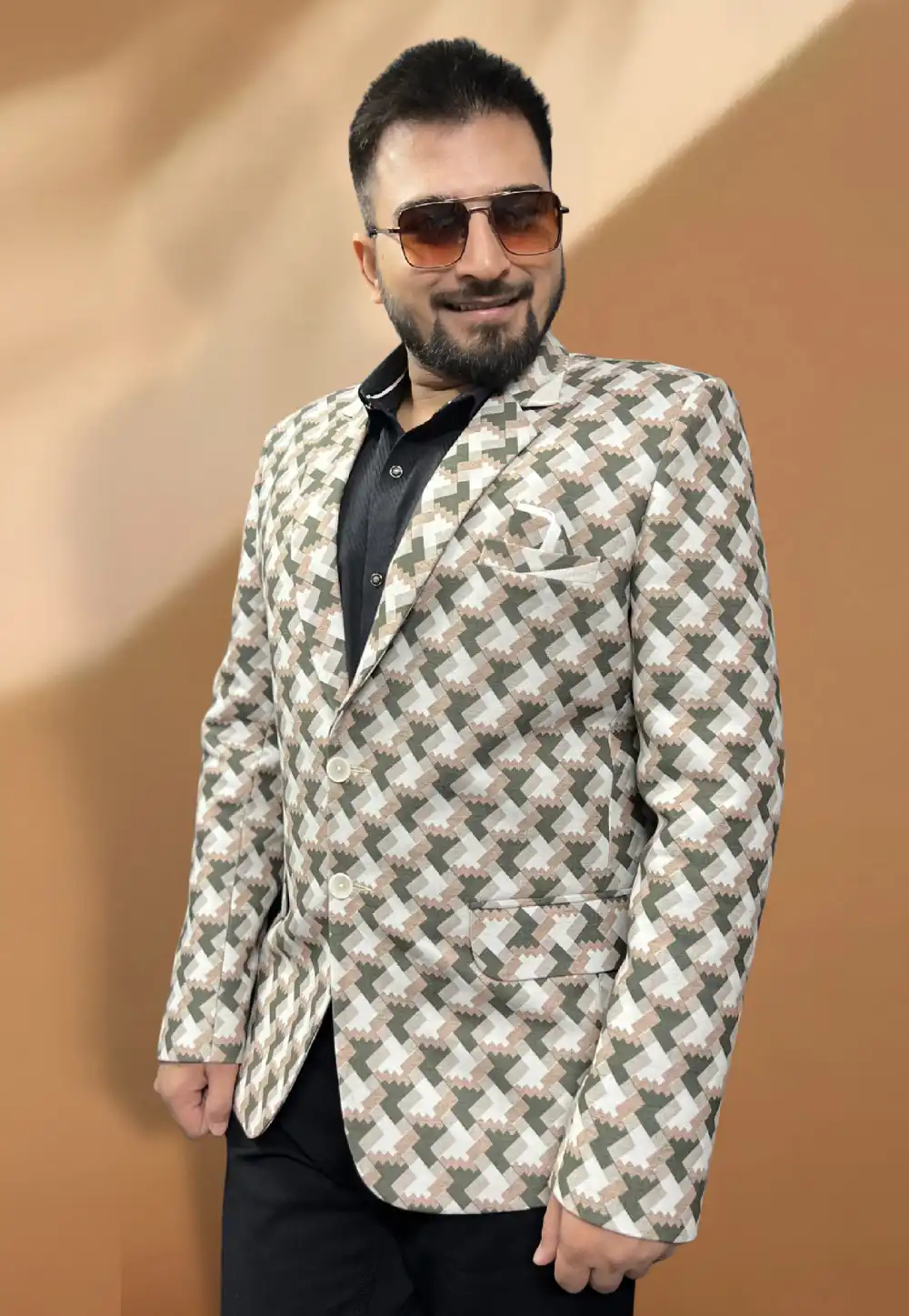 Off White Jacquard Readymade Blazer 270014