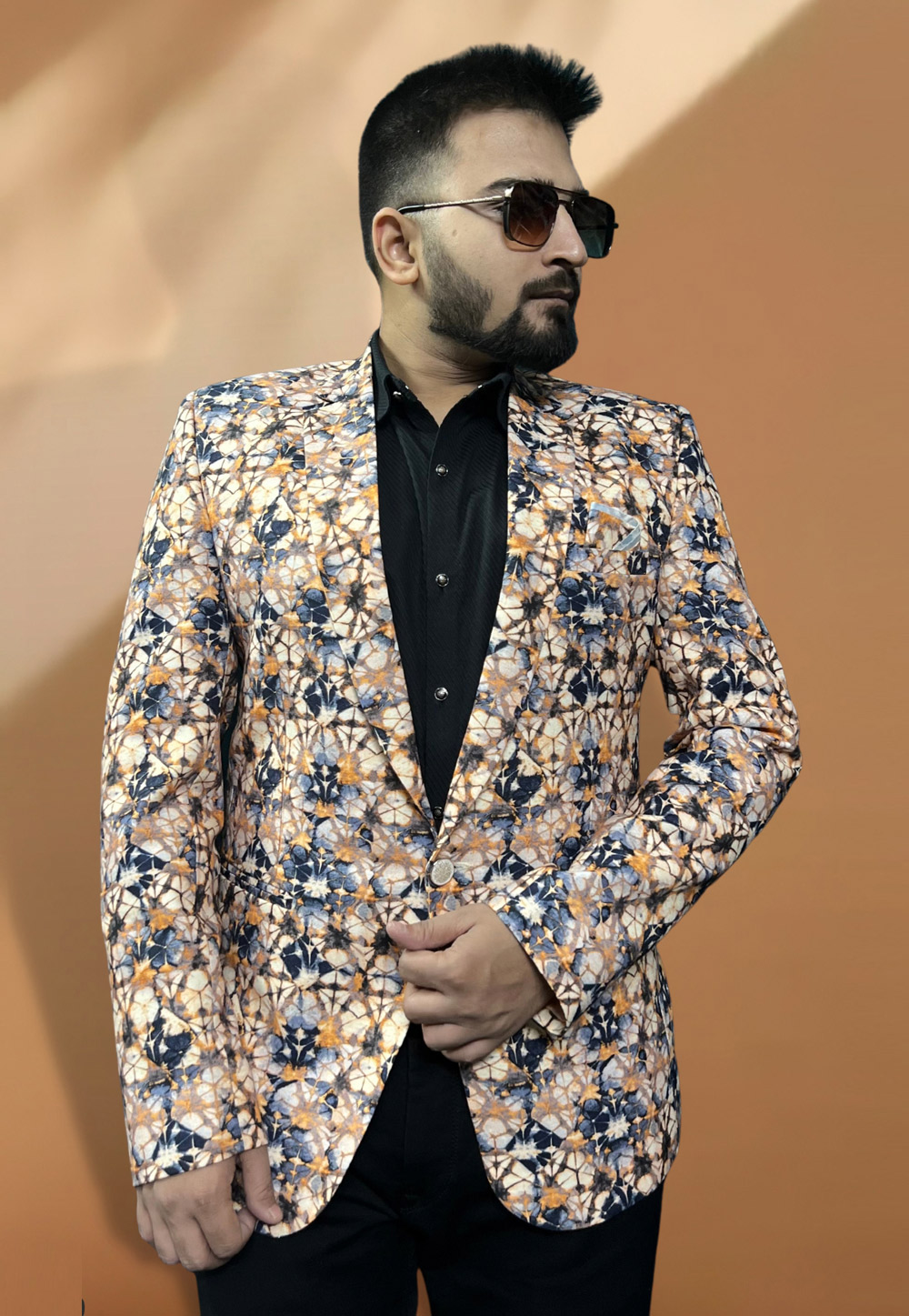 Peach Cotton Readymade Blazer 270017