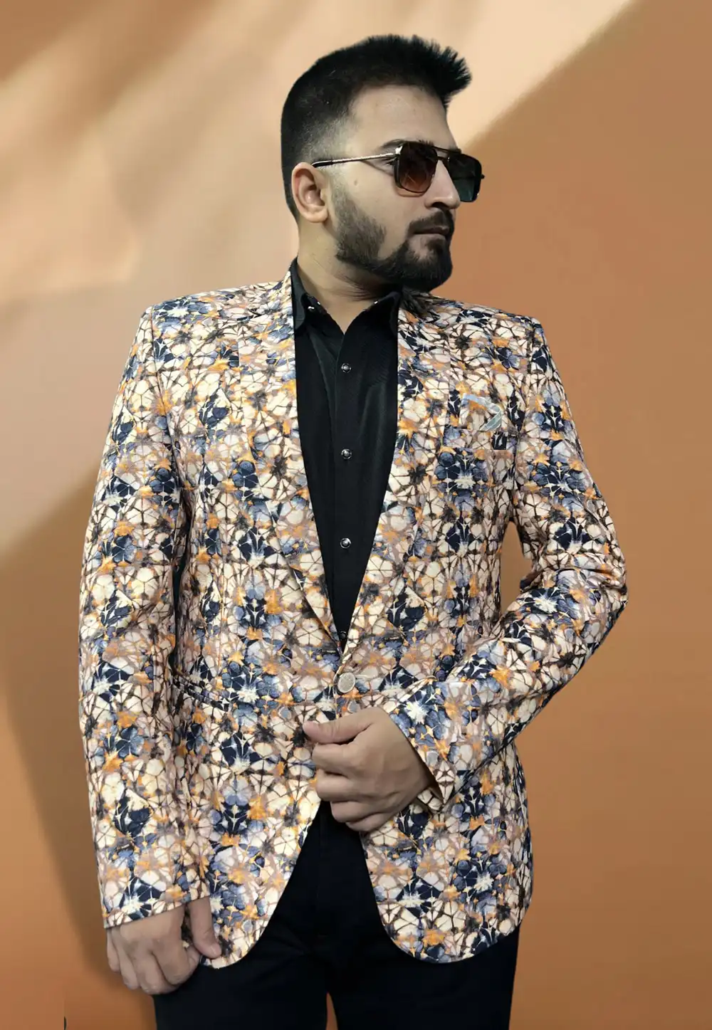 Peach Cotton Readymade Blazer 270017