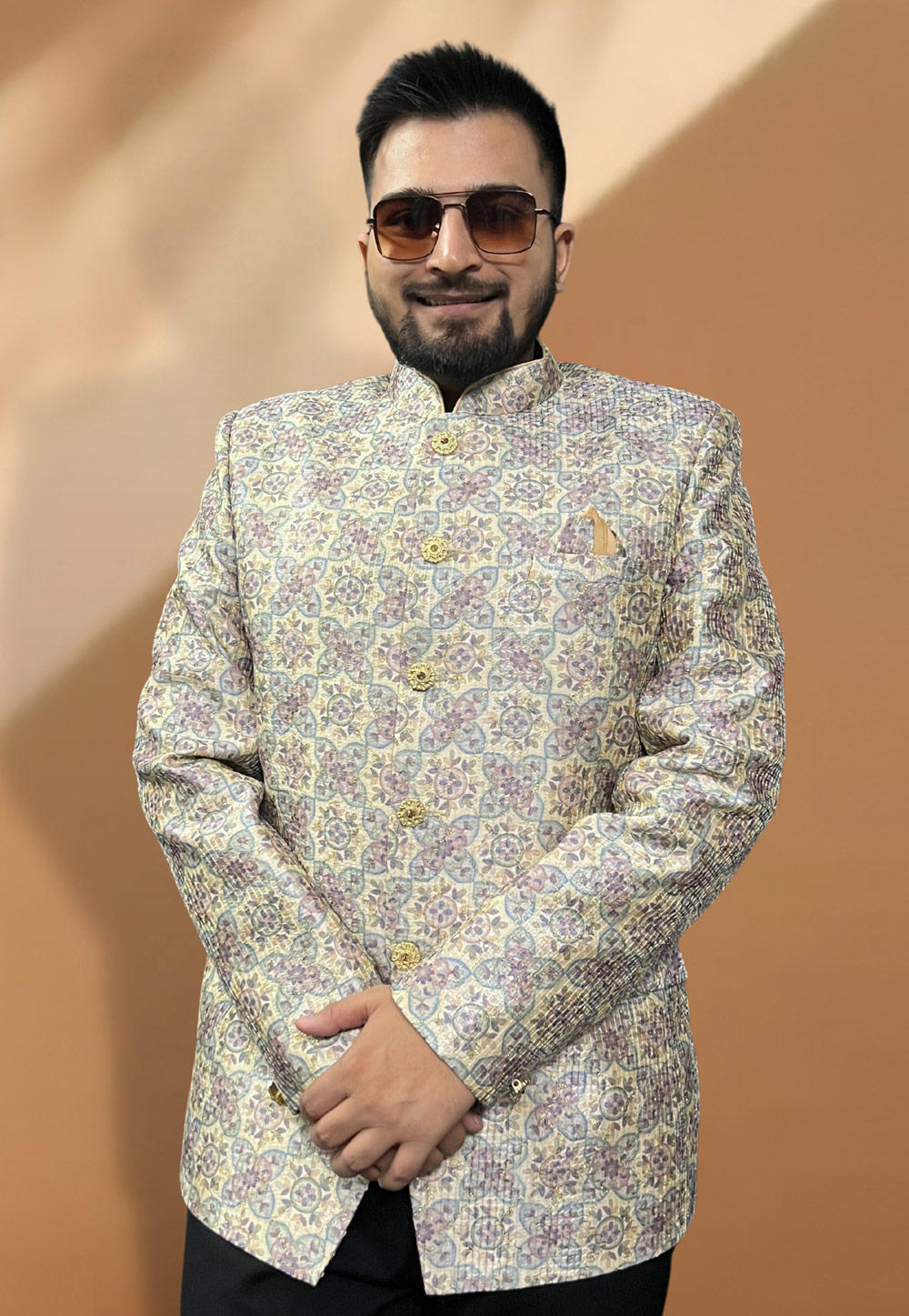 Cream Silk Readymade Blazer 270032