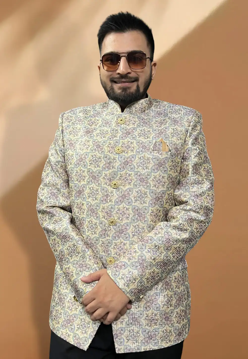 Cream Silk Readymade Blazer 270032