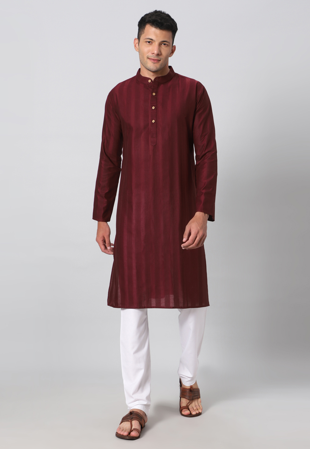 Maroon Cotton Kurta Pajama 271500