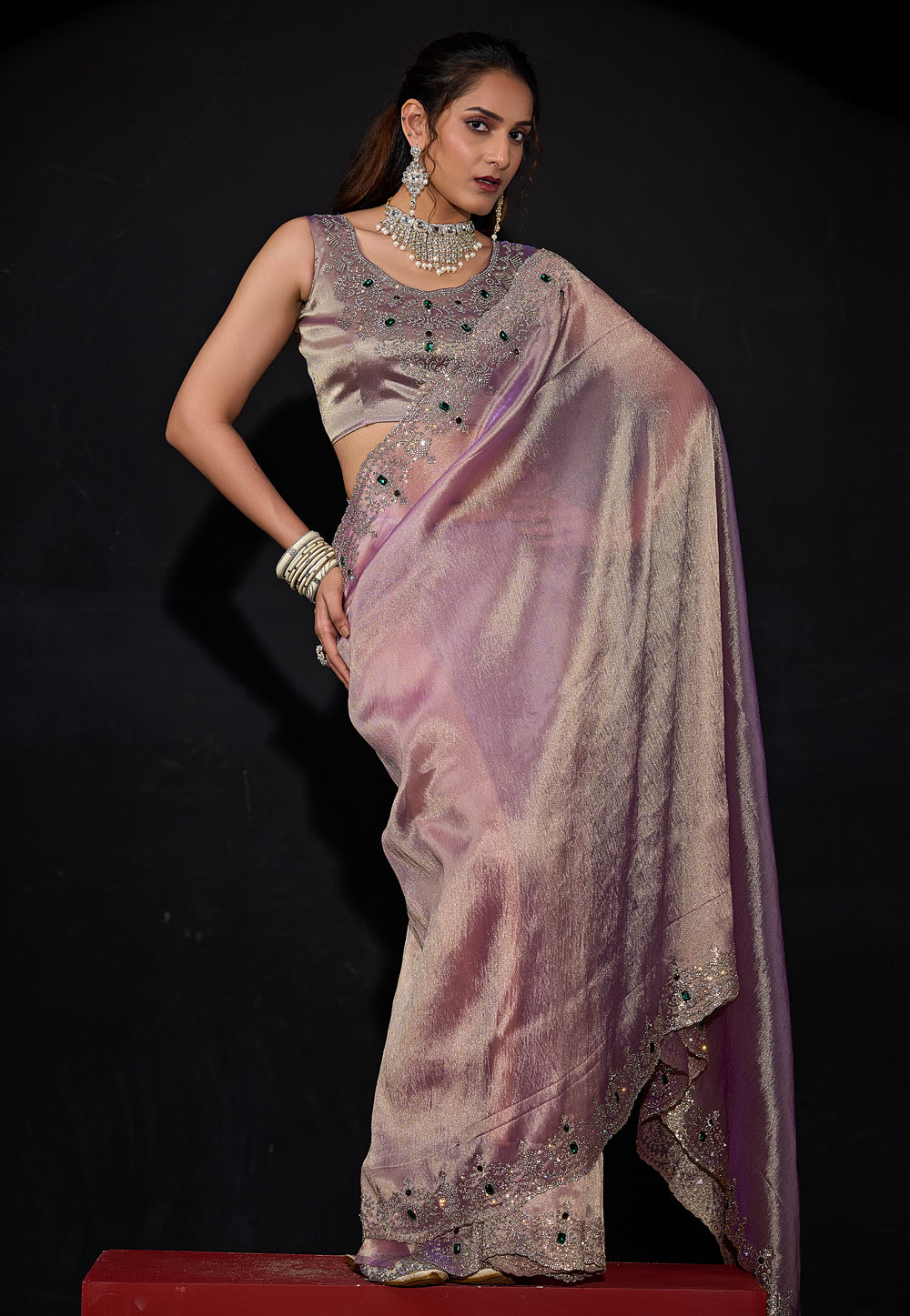 Lavender Kanjivaram Silk Saree 327610