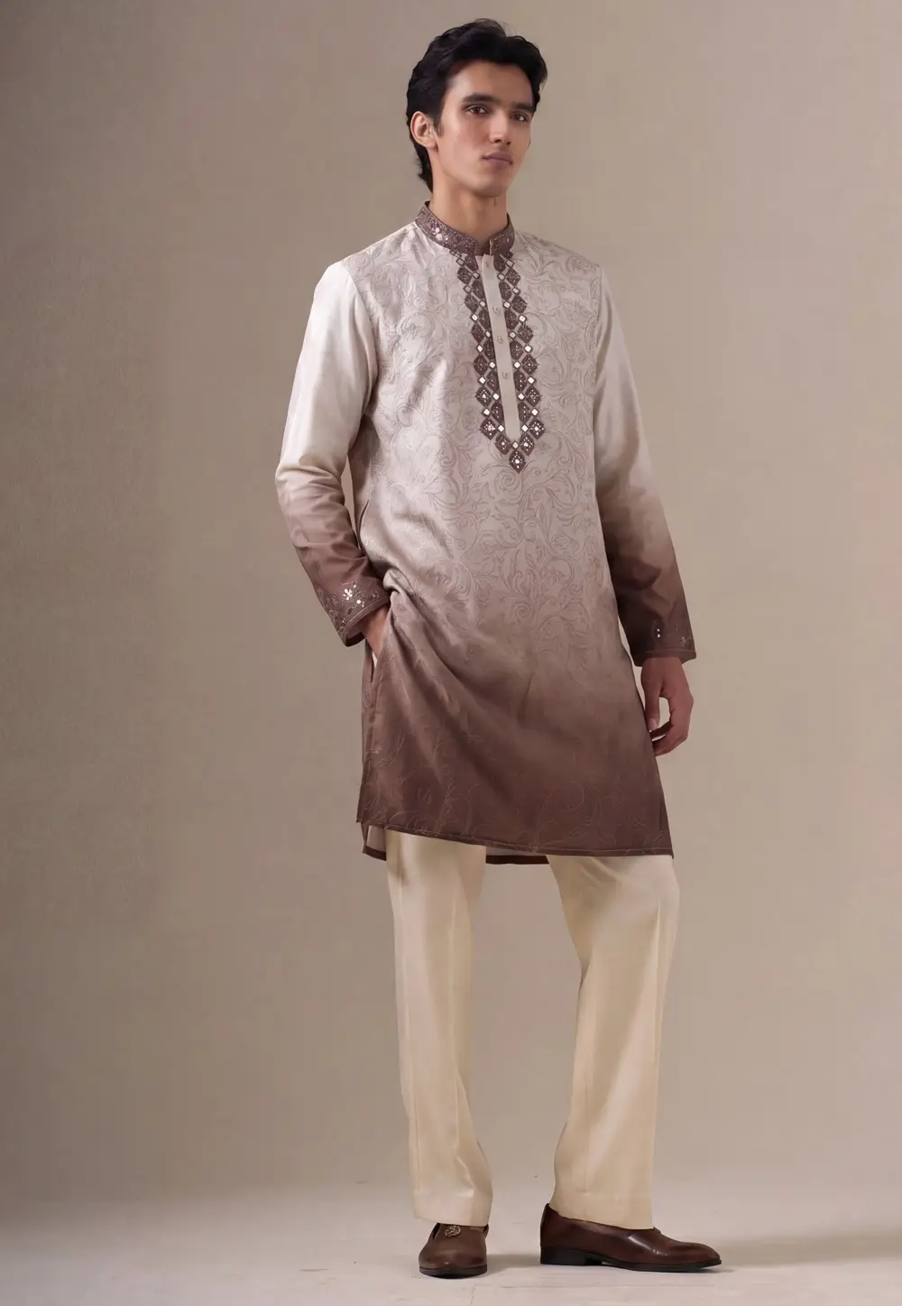 Lavender Silk Kurta Pajama 332842