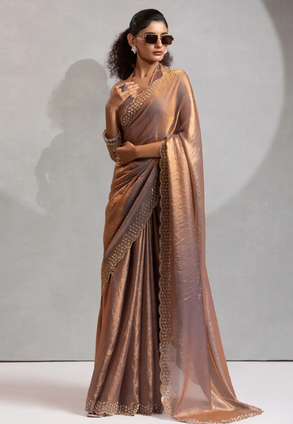 Lavender Silk Saree With Blouse 313576