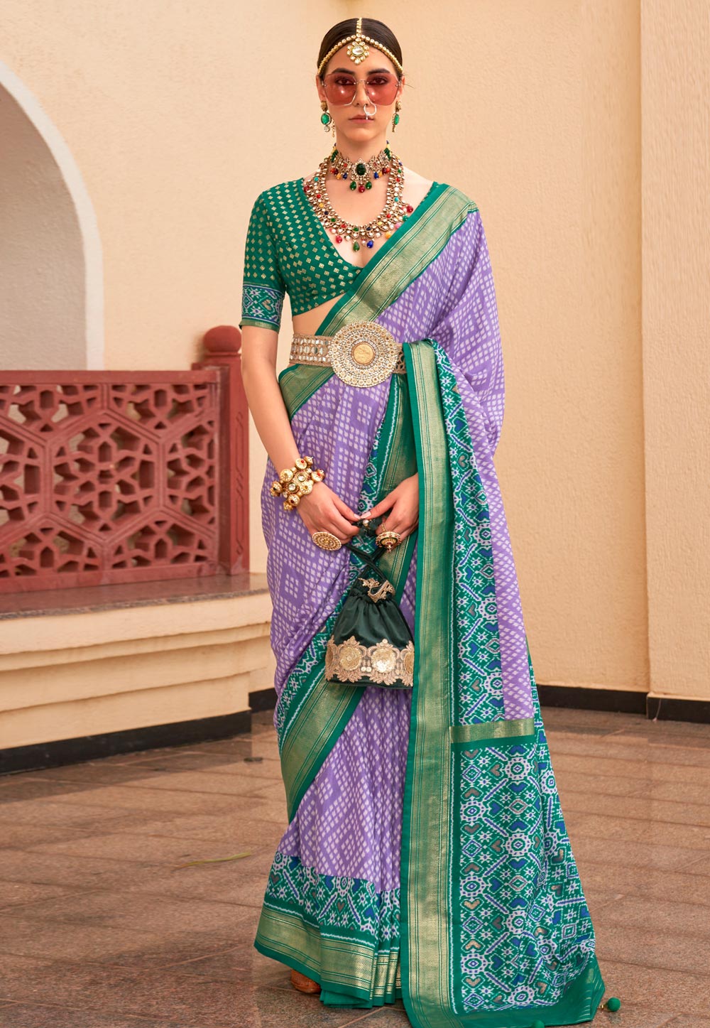 Lavender Silk Saree With Blouse 280219