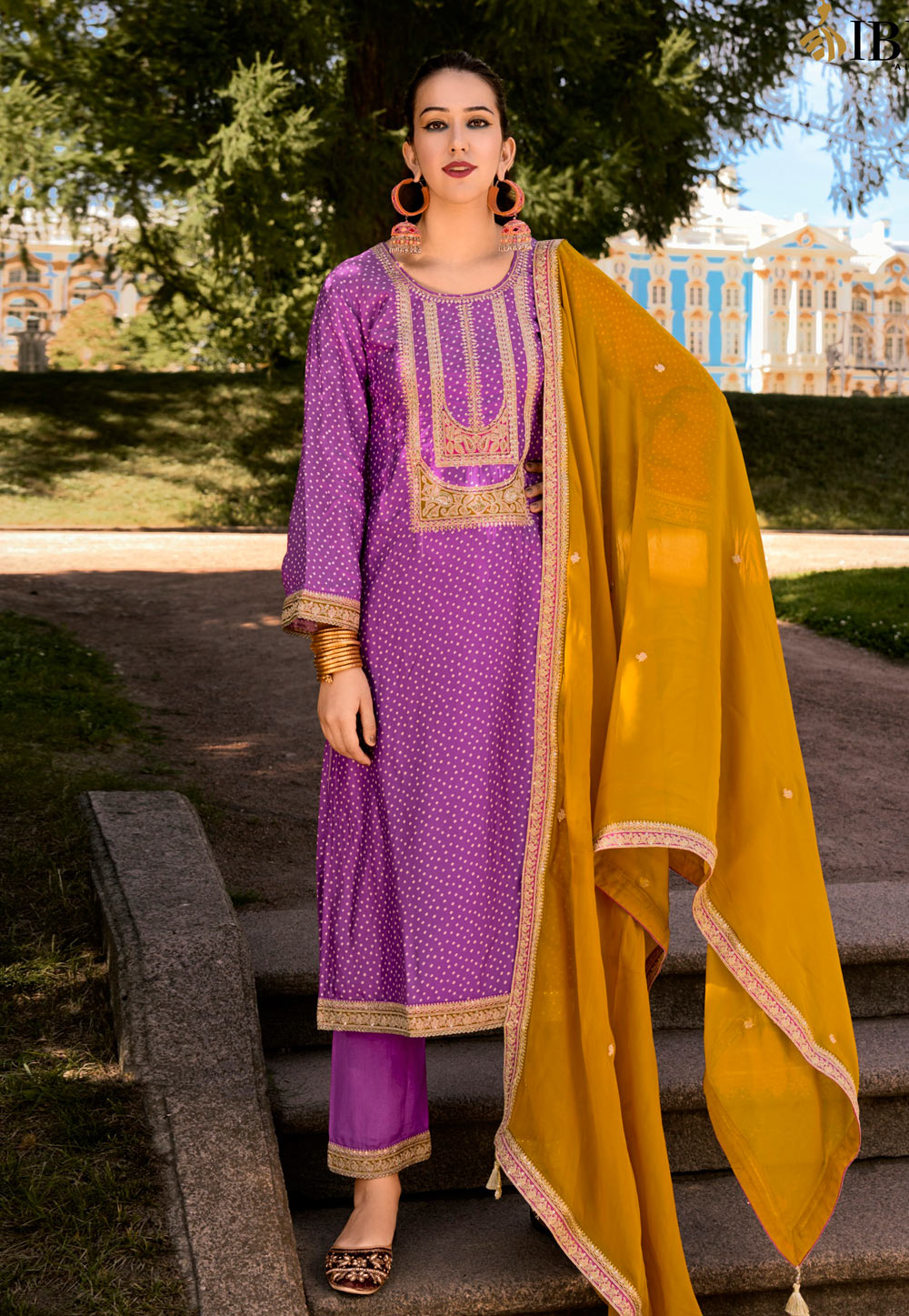 Lavender Silk Straight Suit 328867