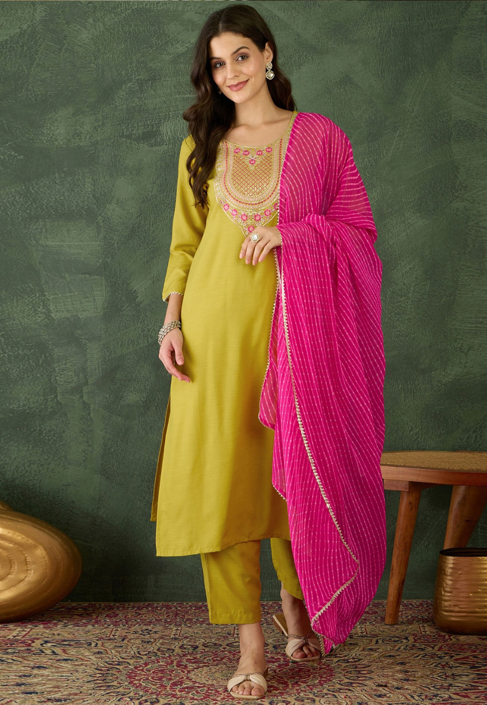 Light Green Rayon Readymade Pakistani Suit 320907