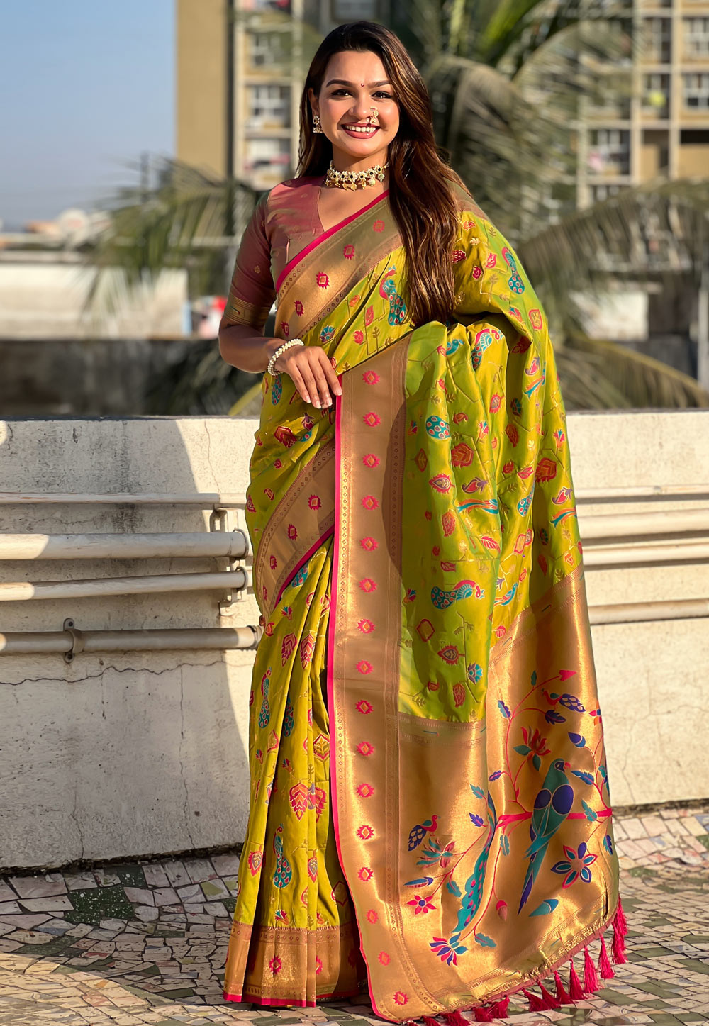 Light Green Silk Paithani Saree 306994