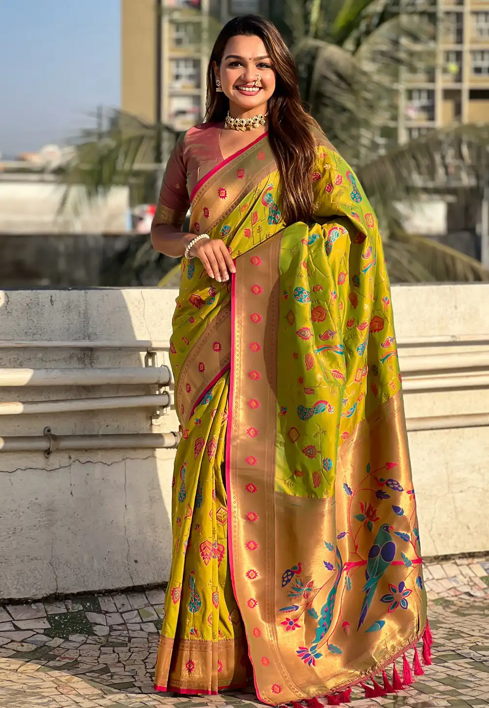 Light Green Silk Paithani Saree 306994