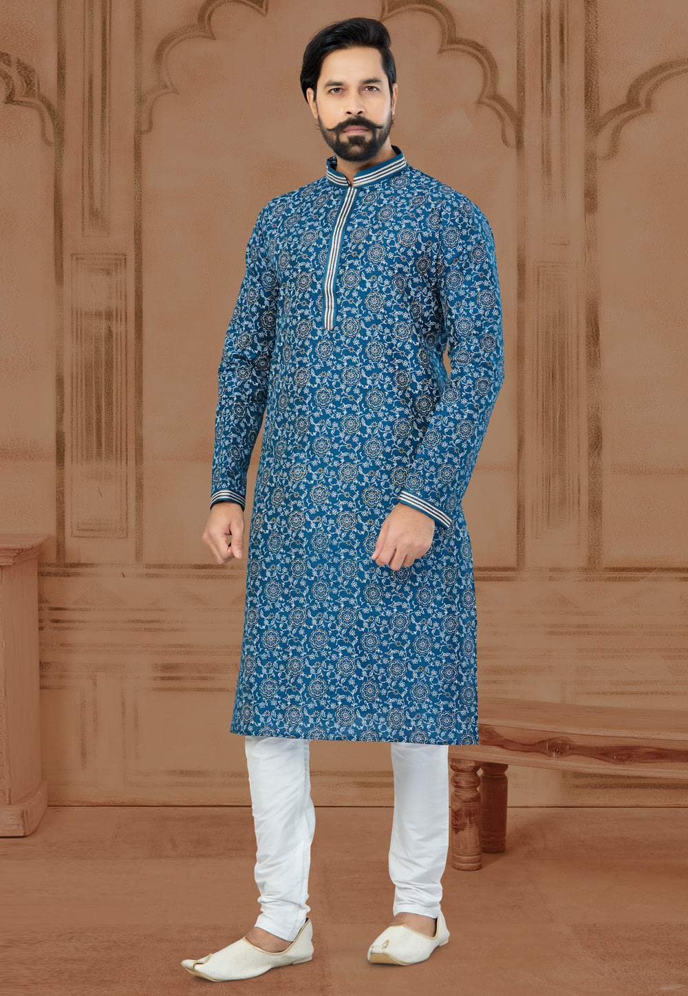 Blue Silk Kurta Pajama 269710