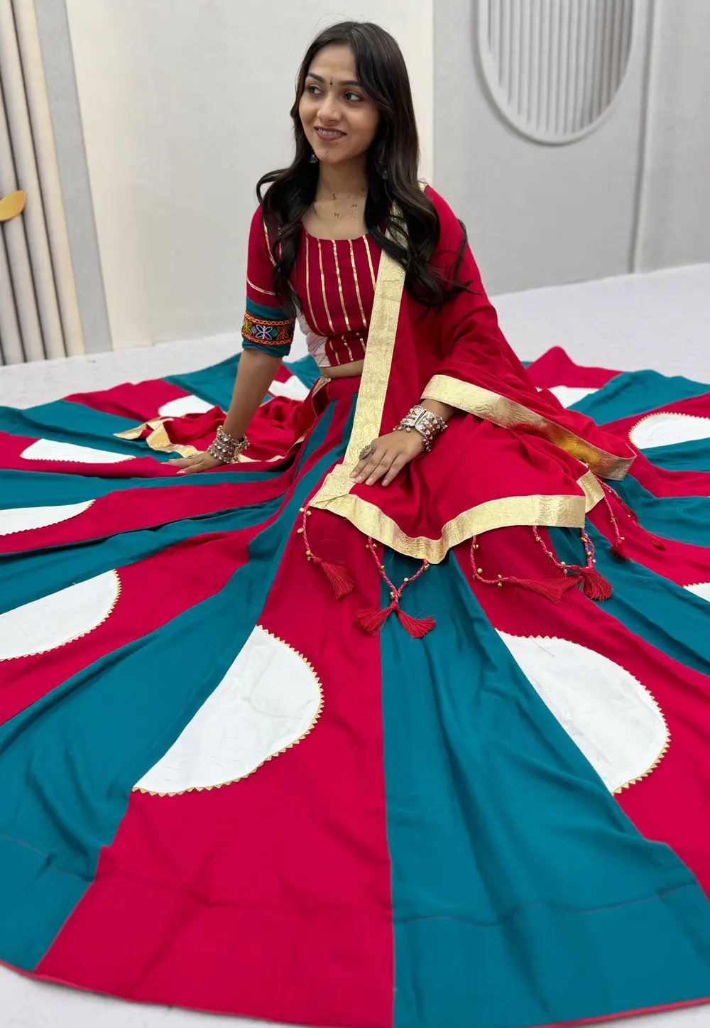 Magenta Cotton Navratri Chaniya Choli 333375