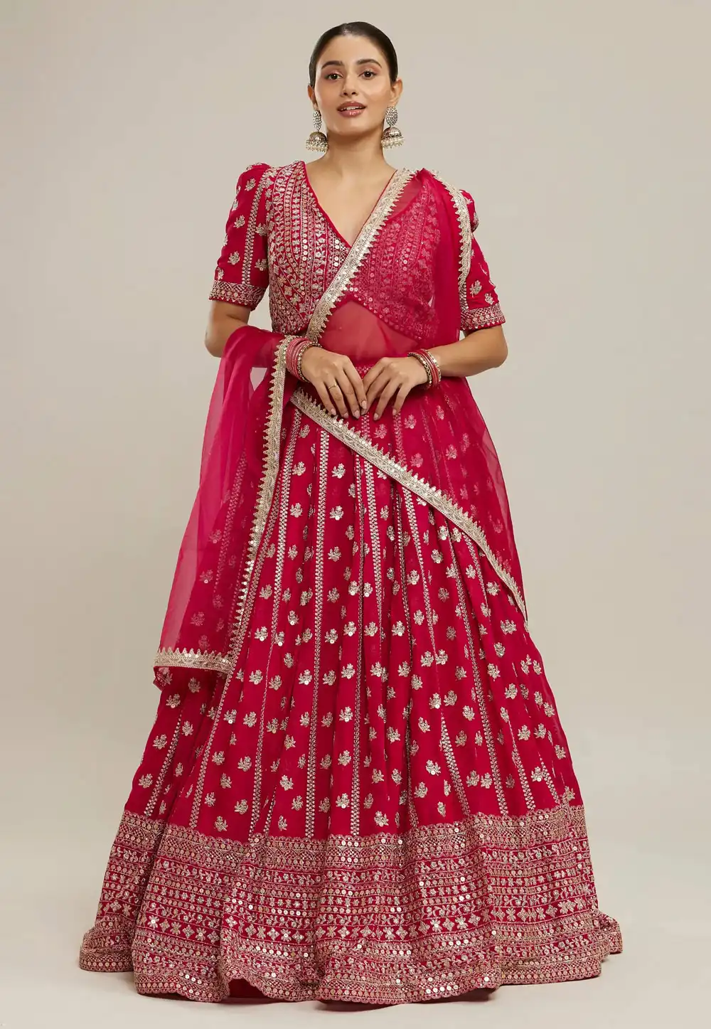 Magenta Faux Georgette Lehenga Choli 325775