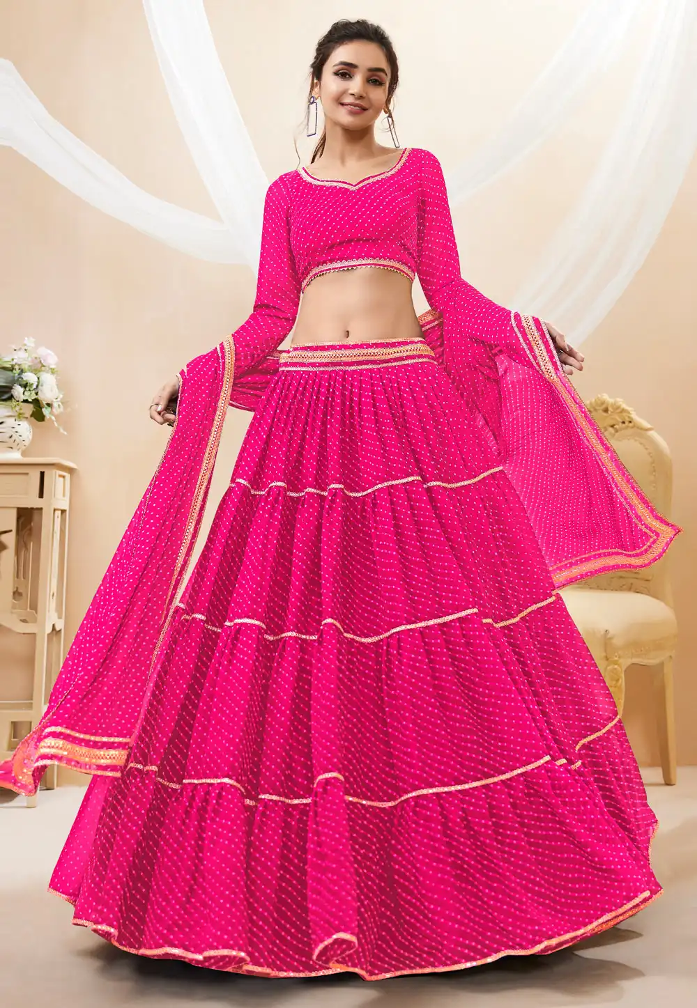 Magenta Georgette Lehenga Choli 289570