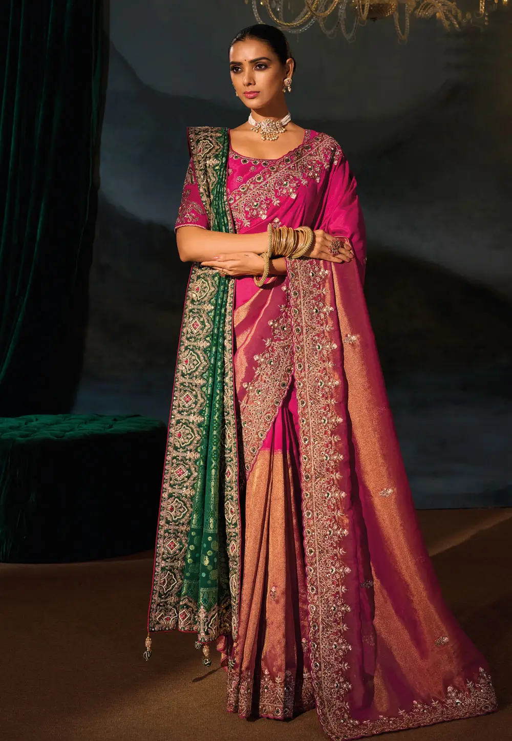 Magenta Kanjivaram Silk Saree 335097