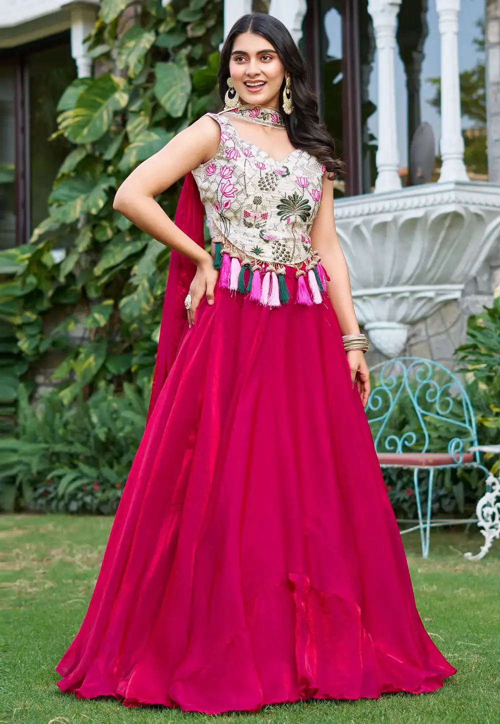 Magenta Silk Lehenga Choli 315247