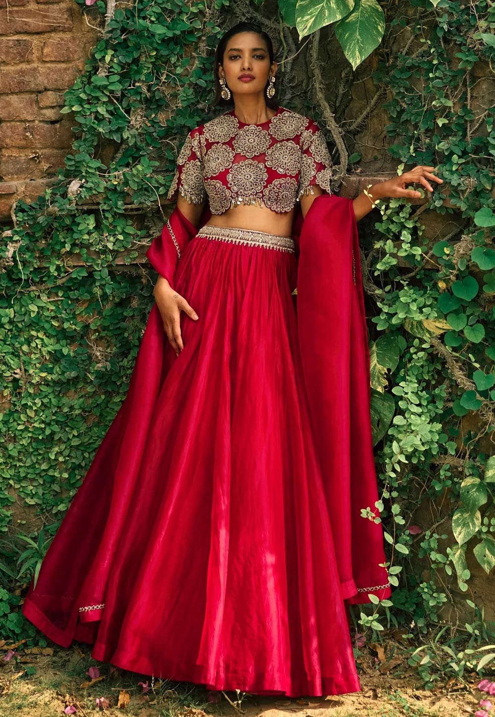Magenta Silk Lehenga Choli 325095