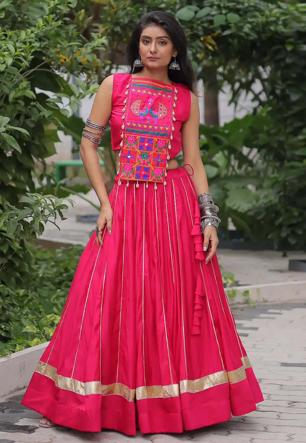 Magenta Silk Navratri Chaniya Choli 316395