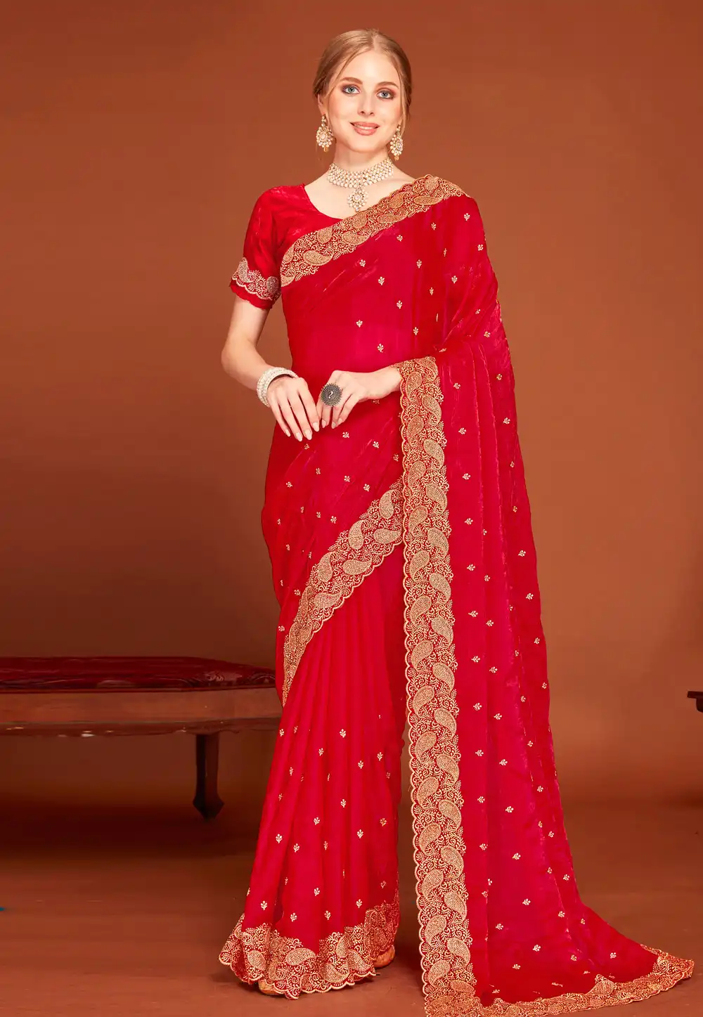 Magenta Silk Saree With Blouse 316189