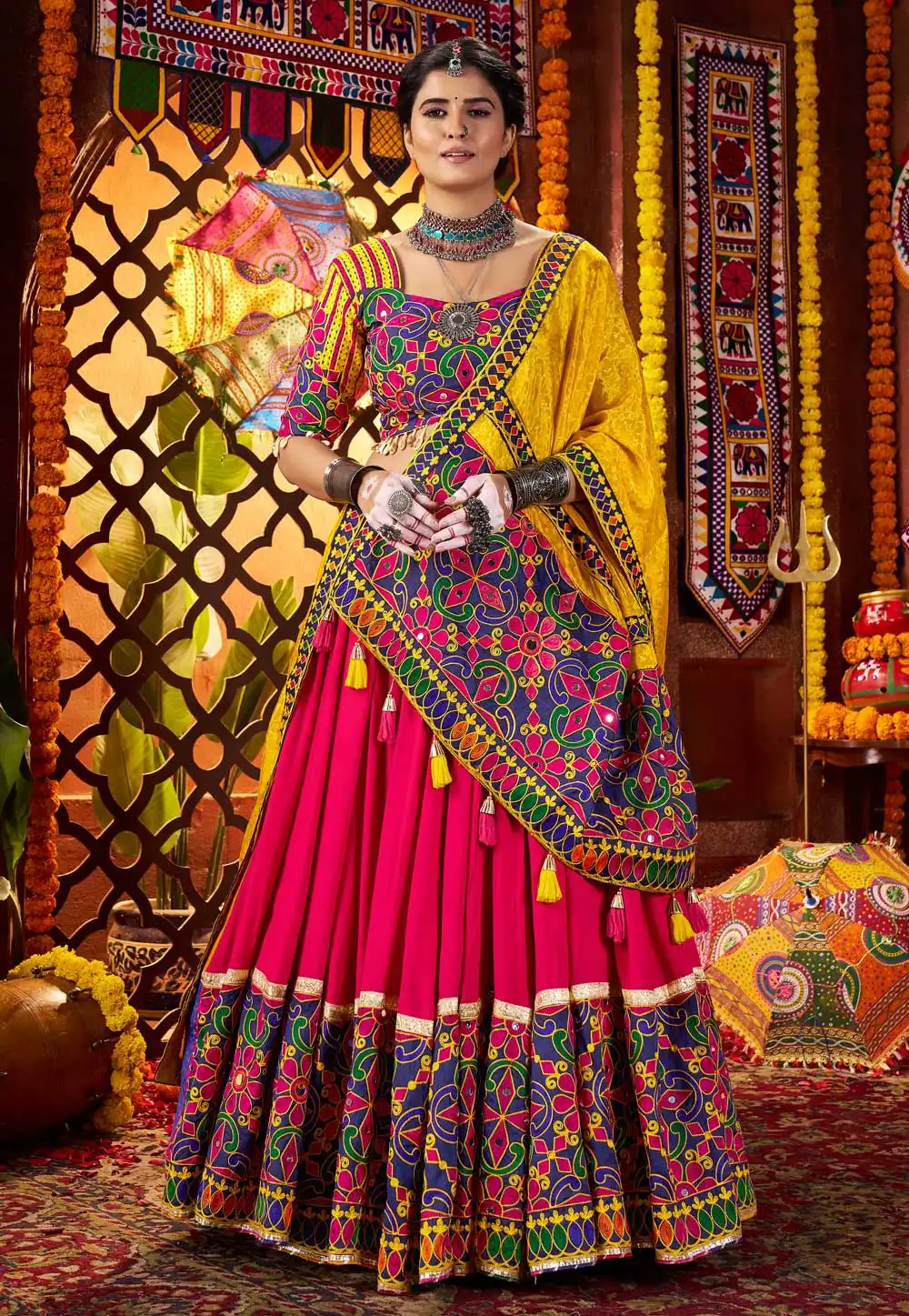 Magenta Viscose Navratri Chaniya Choli 314661