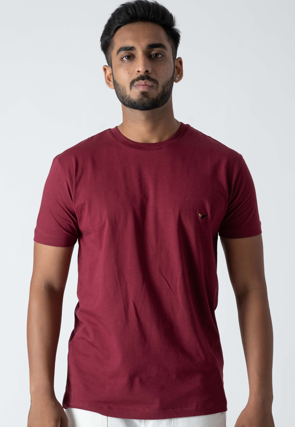Maroon Cotton Mens T-Shirt 313238