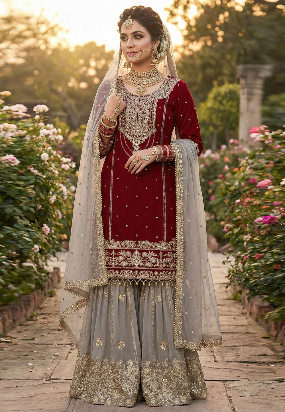 Buy Maroon Pakistani Salwar Kameez Online at Best Price on Indian Cloth  Store.