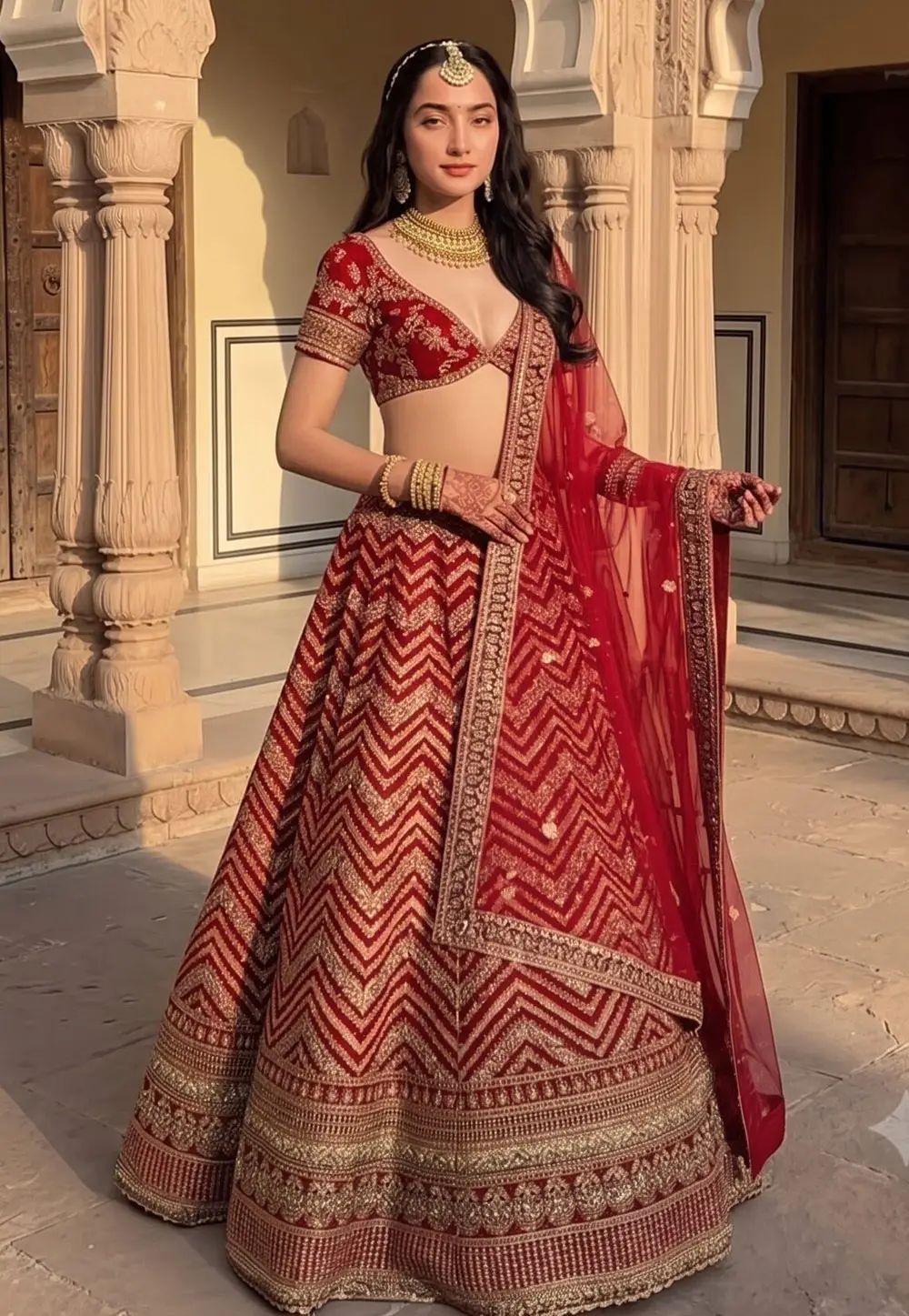 Maroon Silk Circular Lehenga Choli 336126
